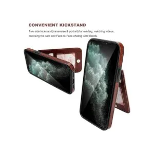 KIHUWEY Funda compatible con iPhone 12 Pro Max con soporte_5