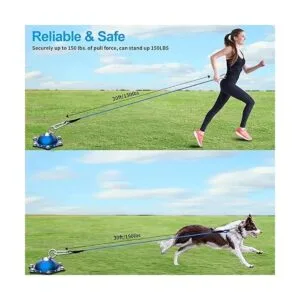 Cable y estaca de amarre para perros anclaje giratorio de_6