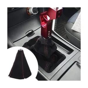 RASTP Bota de piel de ante con puntada roja manual o