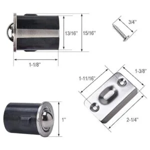 Paquete de 4 cierres de bola de acero inoxidable_2