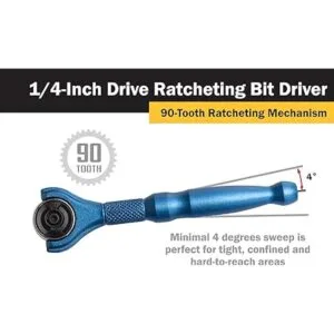 Titan Tools 11317 Destornillador con trinquete micro de