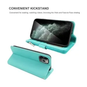 KIHUWEY Funda tipo cartera para iPhone 12 Pro Max piel_5