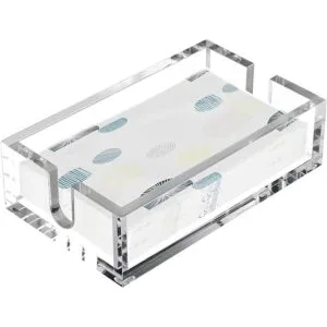 Richboom Servilleteros de acrílico para invitados 9 x 5.5