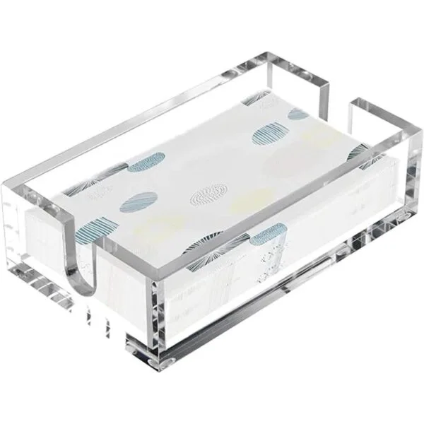 Richboom Servilleteros de acrílico para invitados 9 x 5.5