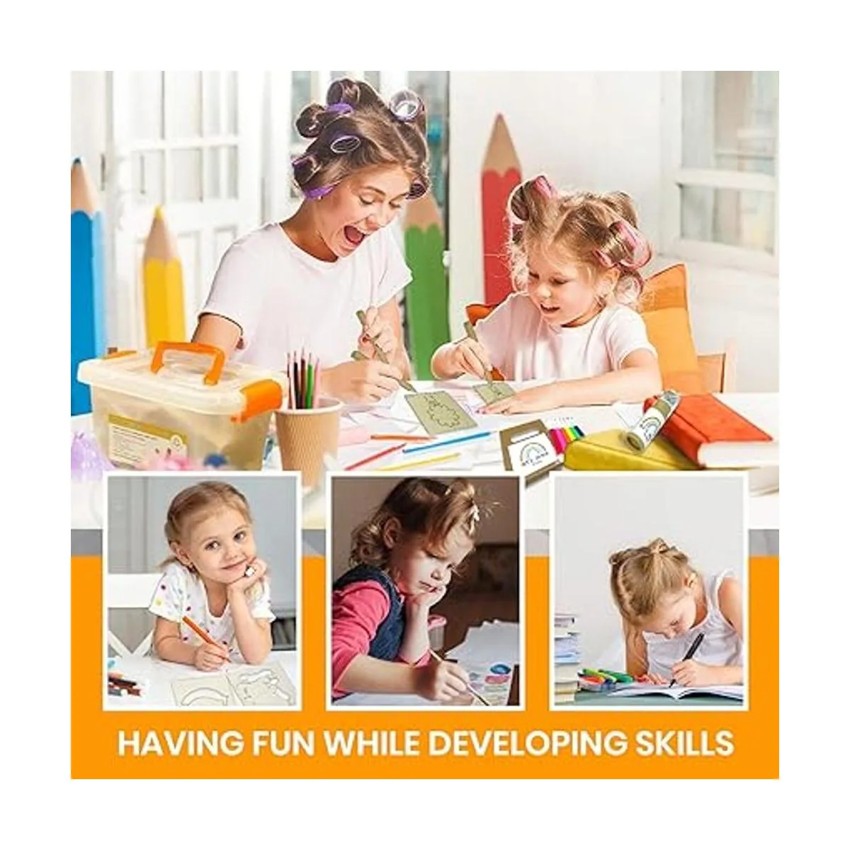 Juego de plantillas de dibujo de madera para niños ARI MES_4