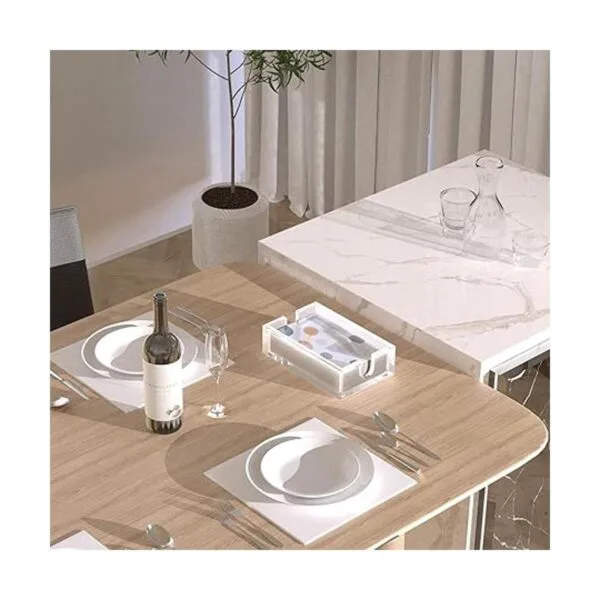 Richboom Servilleteros de acrílico para invitados 9 x 5.5