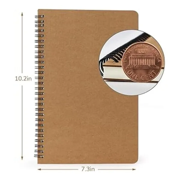 EUSOAR B5 3 paquetes de cuadernos en espiral en blanco_2