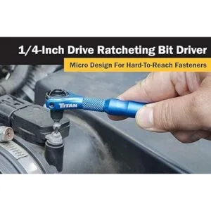 Titan Tools 11317 Destornillador con trinquete micro de