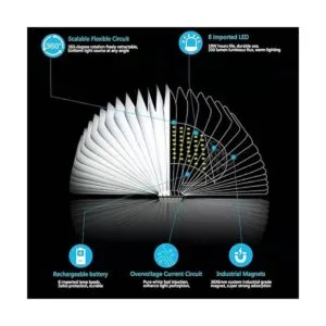 Libro de lámpara plegable de gran tamaño luz nocturna_4