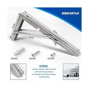 Soportes de estante plegables de 16 pulgadas bisagras