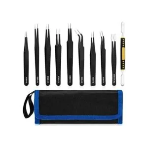 Juego de 10 pinzas de precisión kit de pinzas de alta