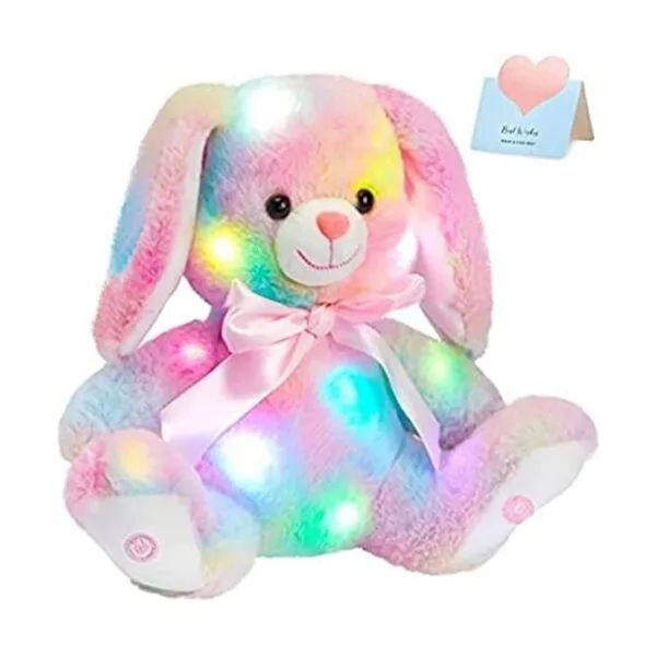 Glow Guards Juguete de peluche de conejo suave y brillante_1