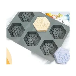 DDlife 2 moldes de jabón de silicona de abeja 3D moldes