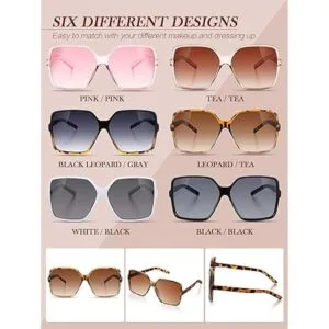 6 pares de gafas de sol cuadradas de gran tamaño_4