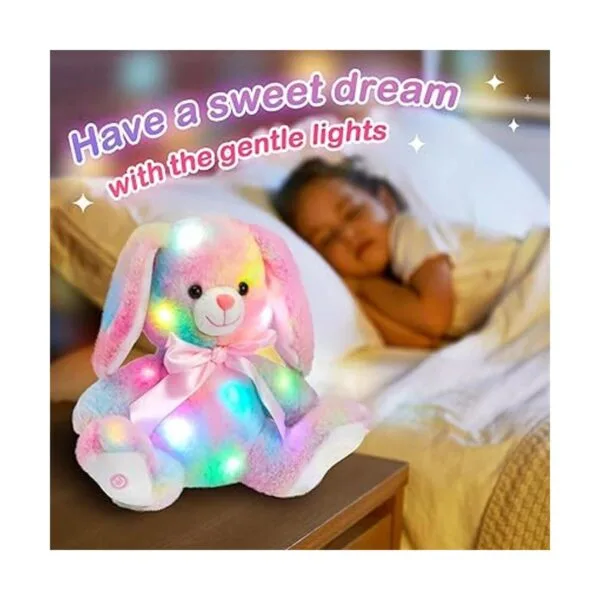 Glow Guards Juguete de peluche de conejo suave y brillante_3