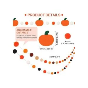 Guirnalda de bolas de otoño de 3 piezas guirnalda de