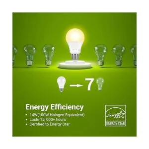 DEWENWILS Paquete de 8 bombillas LED A19 equivalente a 100_4