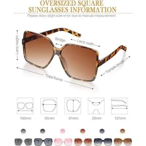 6 pares de gafas de sol cuadradas de gran tamaño_2