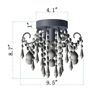 QS Mini lámpara de techo de cristal pequeña lámpara de_2
