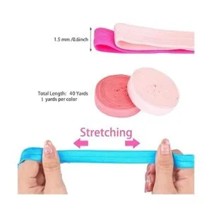 40 yardas plegables elásticas de color sólido 40_3