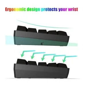 DGG Teclado K60 de 61 teclas RGB retroiluminado 60 con