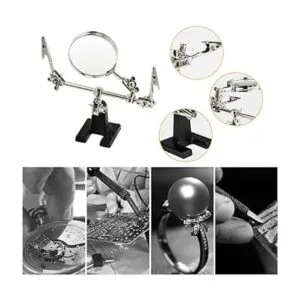 AORAEM Lupa de manos de ayuda con clips de cocodrilo_4