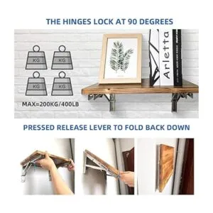Soportes de estante plegables de 16 pulgadas bisagras