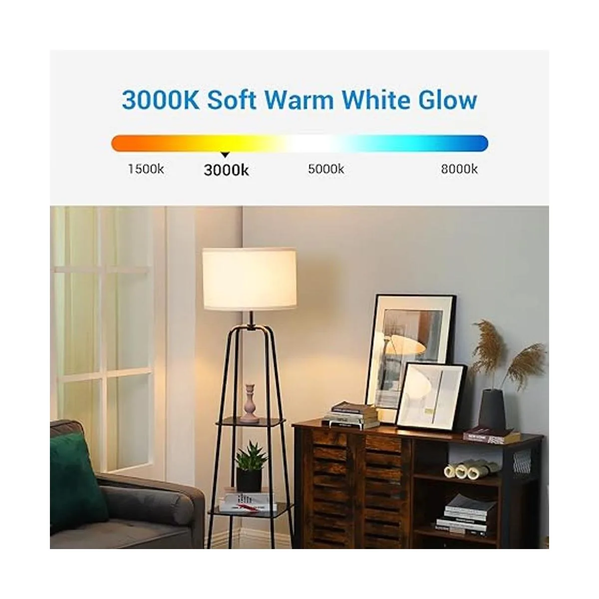 DEWENWILS Paquete de 8 bombillas LED A19 equivalente a 100_3