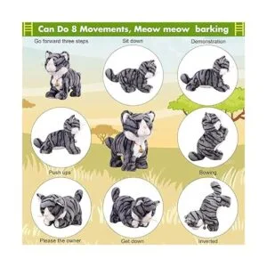 Patrón de gato robot gris de peluche con gato interactivo_2