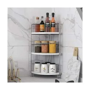 Estante esquinero de 3 niveles para especias de cocina