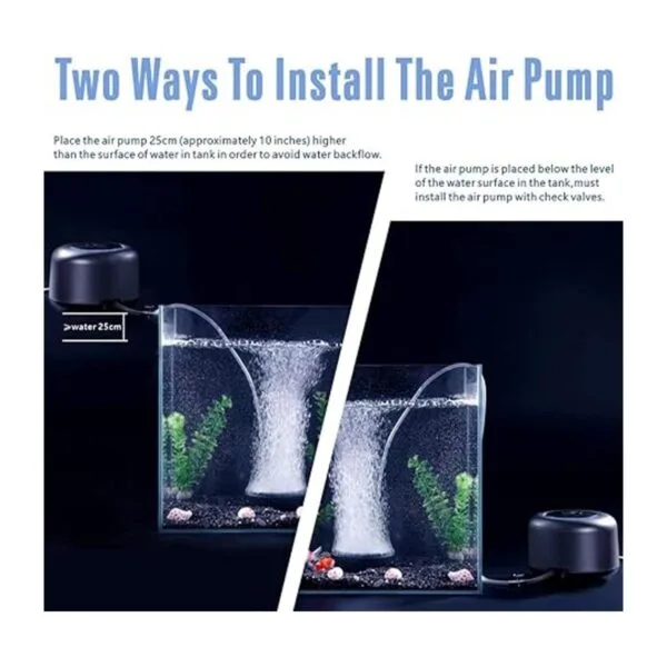AQQA Aquarium Air Pump 5W 10W Powerful 2 OutletsFashion_6