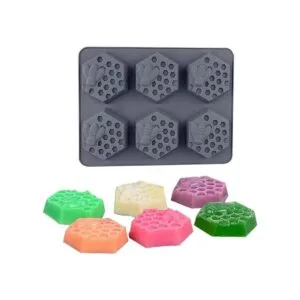 DDlife 2 moldes de jabón de silicona de abeja 3D moldes