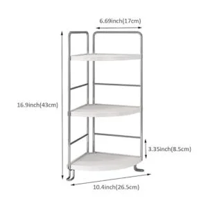 Estante esquinero de 3 niveles para especias de cocina