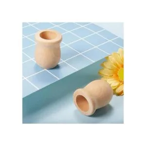 GORGECRAFT Jarrón de madera en blanco sin acabar 10