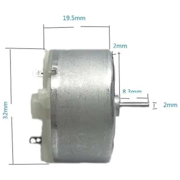 2PCS DC3.0V12V eléctrico Micro Motor6V2700RPM RF500TB12560
