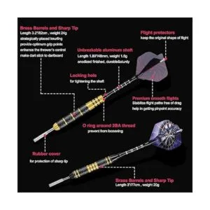 Darts Juego de puntas de metal para dardos profesionales_3