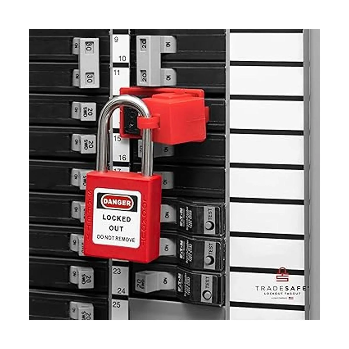 TRADESAFE Kit de etiquetas de bloqueo con cerraduras Loto_6