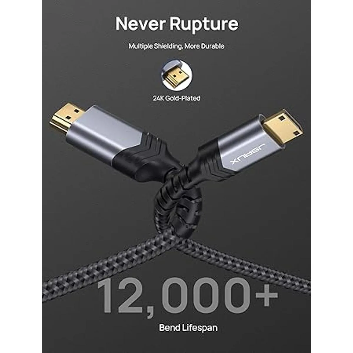 Cable mini HDMI a HDMI de 6 pies JSAUX carcasa de_5