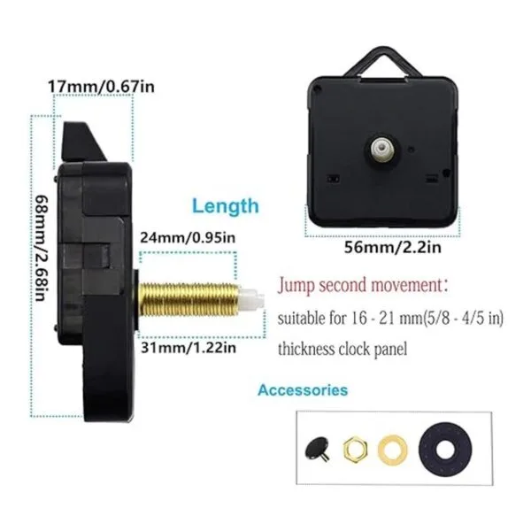 Mecanismo de movimiento de reloj de pared de 1.220 in de