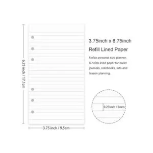 Papel de repuesto A6 100 hojas de papel forrado 6_3