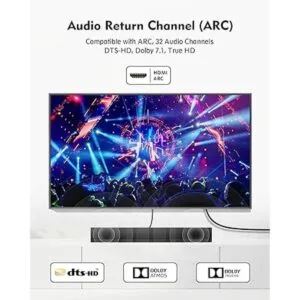 Cable HDMI ARC 4K para barra de sonido de 6.6 pies cable_4