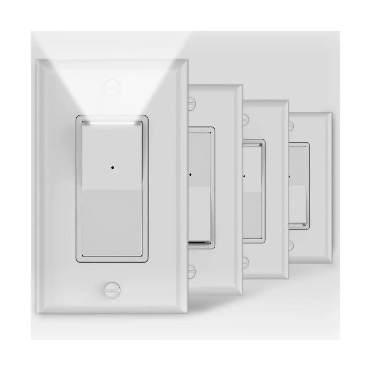 SOZULAMP Paquete de 4 interruptores de luz de pared de 3_1