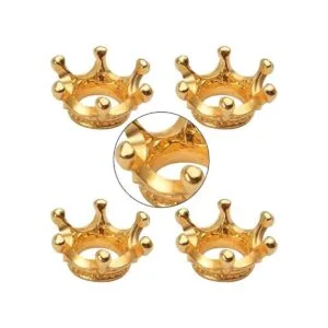 50 abalorios sueltos con forma de corona cuentas_3