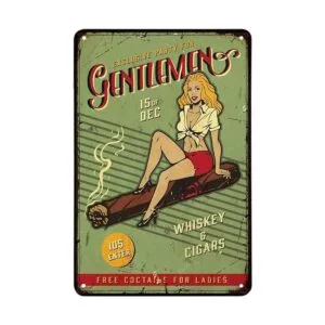 AOYEGO Pin Up Girl Letrero de estaño sexo con mujeres en