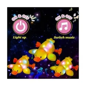 Glow Guards Peluche de pato amarillo con luz musical de 12_5