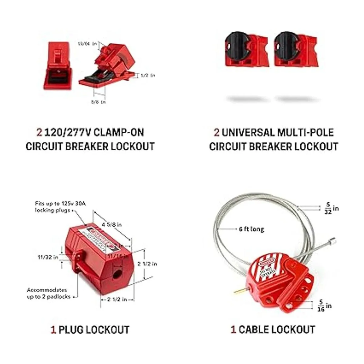 TRADESAFE Kit de etiquetas de bloqueo con cerraduras Loto_4