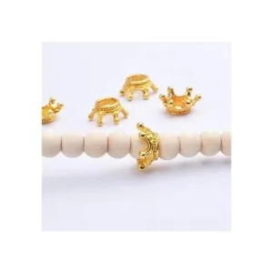 50 abalorios sueltos con forma de corona cuentas_5