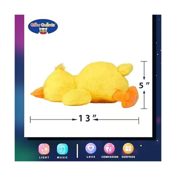 Glow Guards Peluche de pato amarillo con luz musical de 12_3