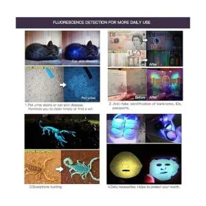 TactEagle UVAT1 Linterna de luz negra portátil de 365 NM_3