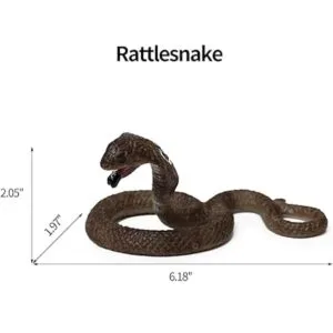 8 figuras de juguete falsas de serpientes realistas